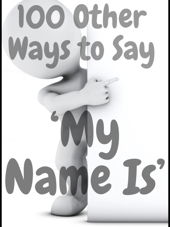 image of a shy animation with overlay text '100 other ways to say my name is'