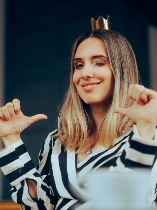 image of a happy confident lady